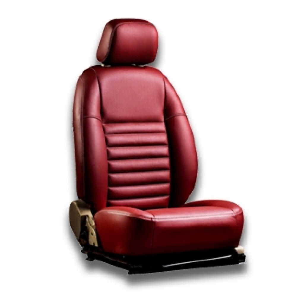 Car seat. Car Seat Cover Leather. Maroon car.